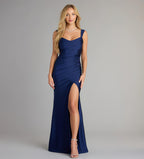 Kaitlin Low Back Slit Mermaid Formal Dress