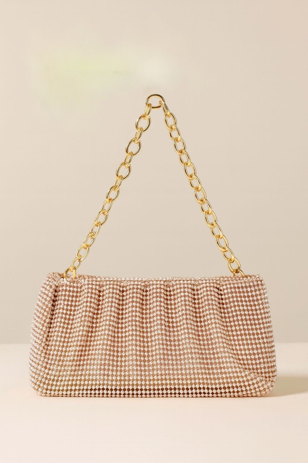 Jessica McClintock Ball Mesh Chain Convertible Clutch