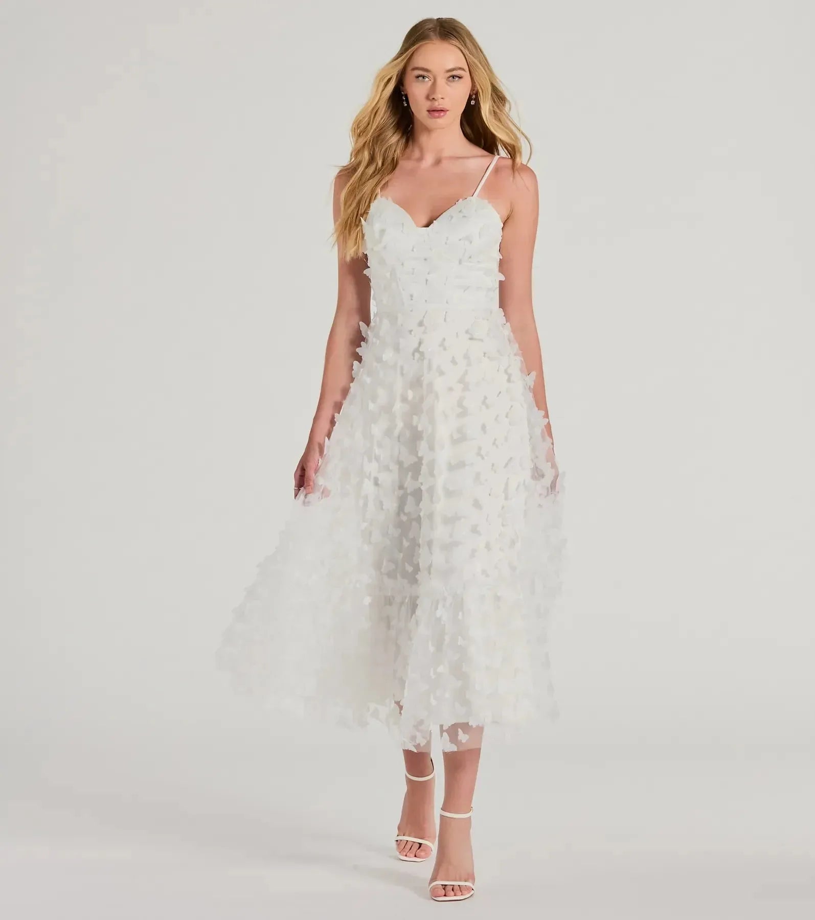 Molly Formal Butterfly Applique A-Line Dress