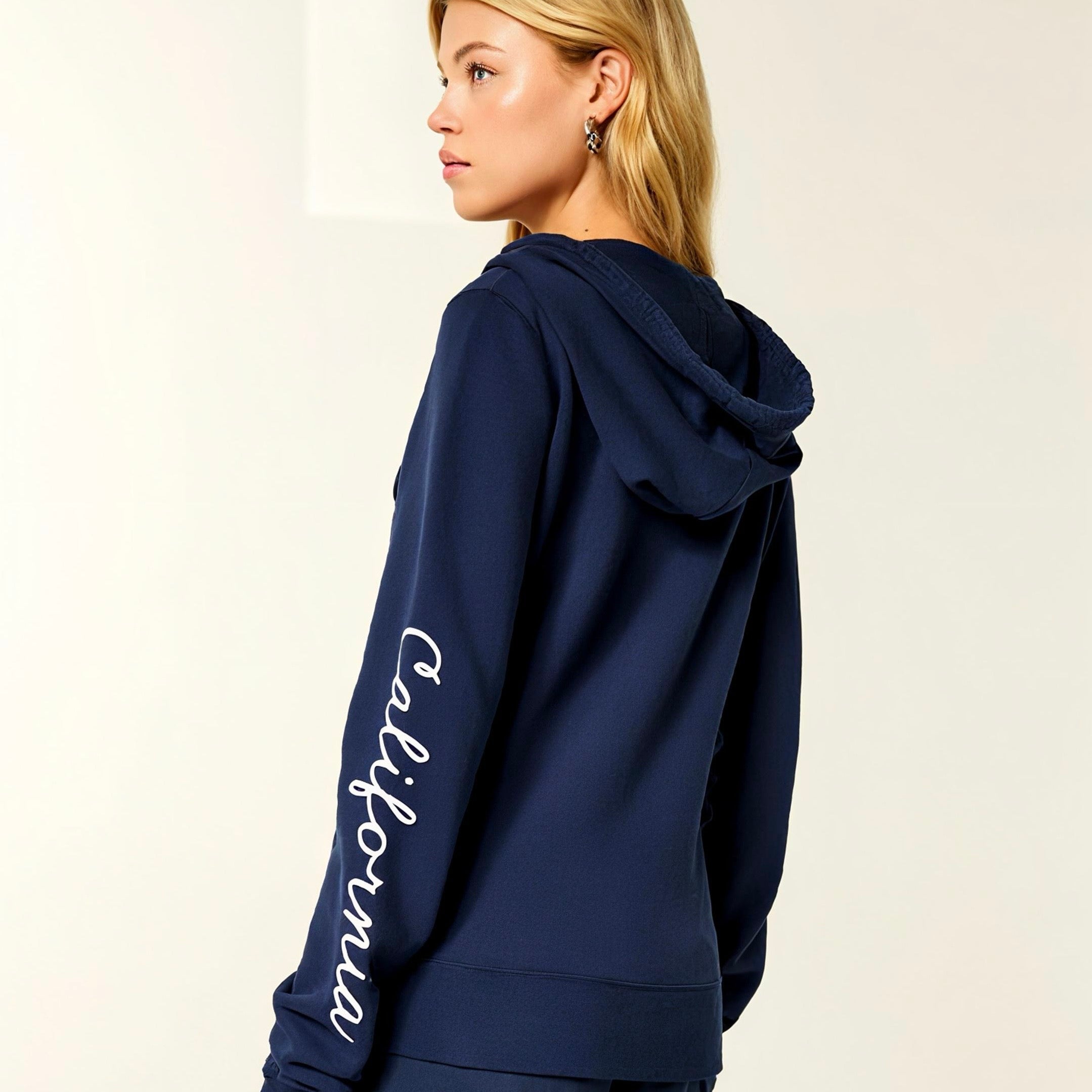 Hollister Logo Graphic Zip-Up Hoodie