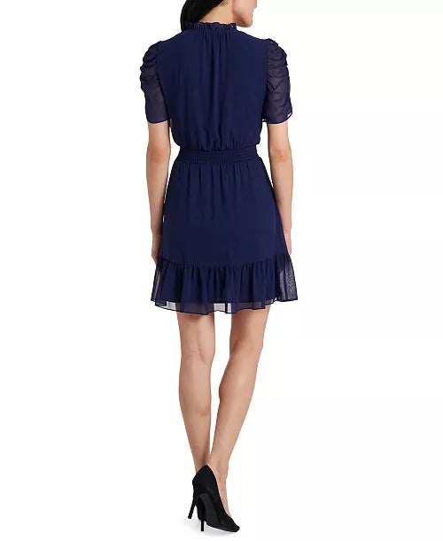 Express Smoked-Waist Caterpillar-Sleeve Dress