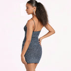 Amp Up The Glitz Glitter Knit Mini Dress