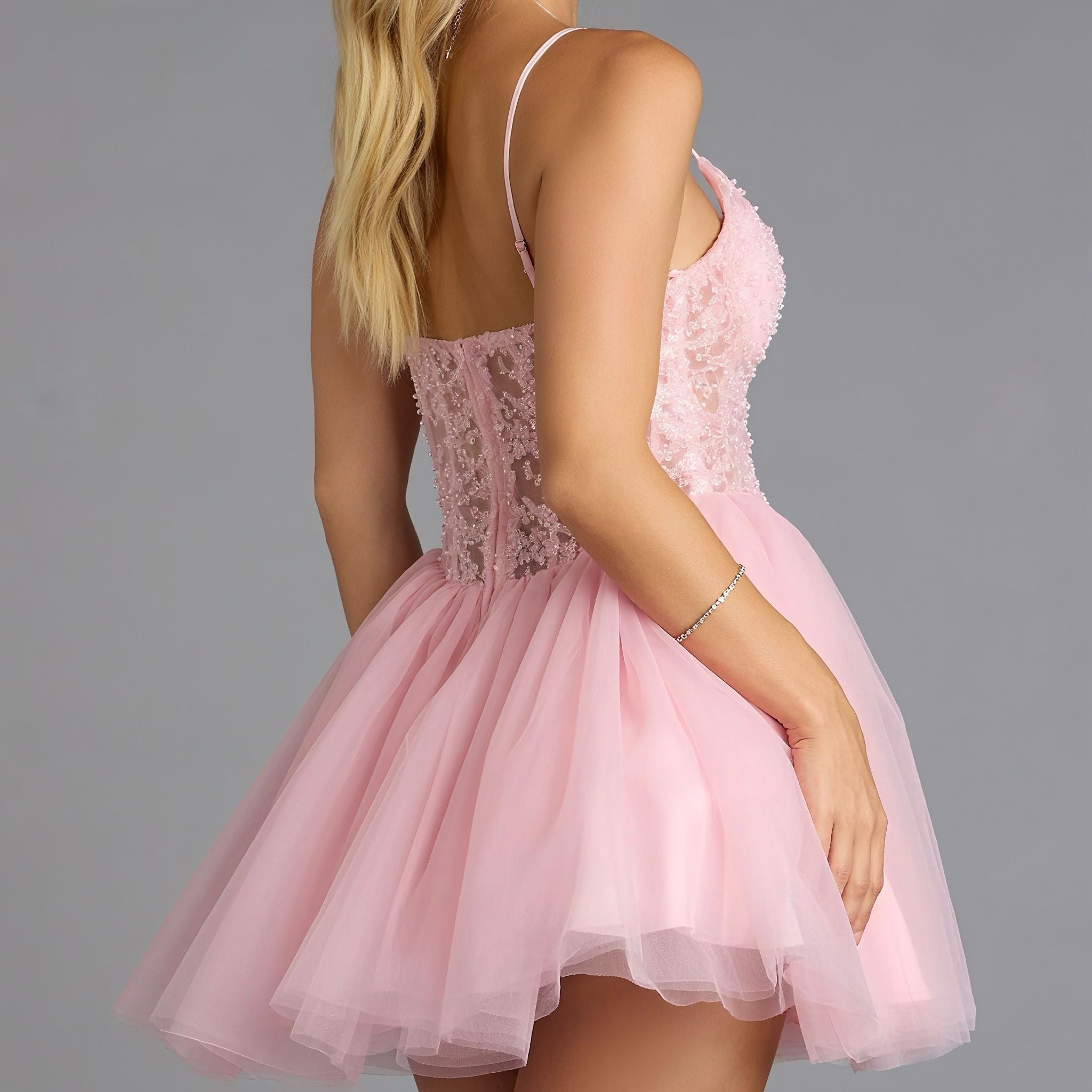 Liza Corset Tulle Skater Dress