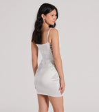 Dinner And Dancing Satin Dress