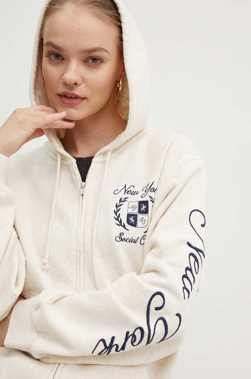 Hollister Easy New York Social Club Graphic Zip-Up Hoodie