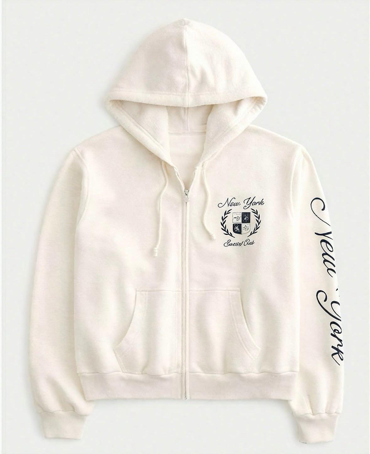 Hollister Easy New York Social Club Graphic Zip-Up Hoodie