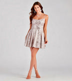 Meghan Sequin Lace-Up Party Dress