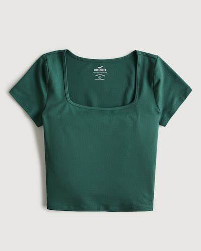 Hollister Seamless Fabric Square Neck Baby Tee